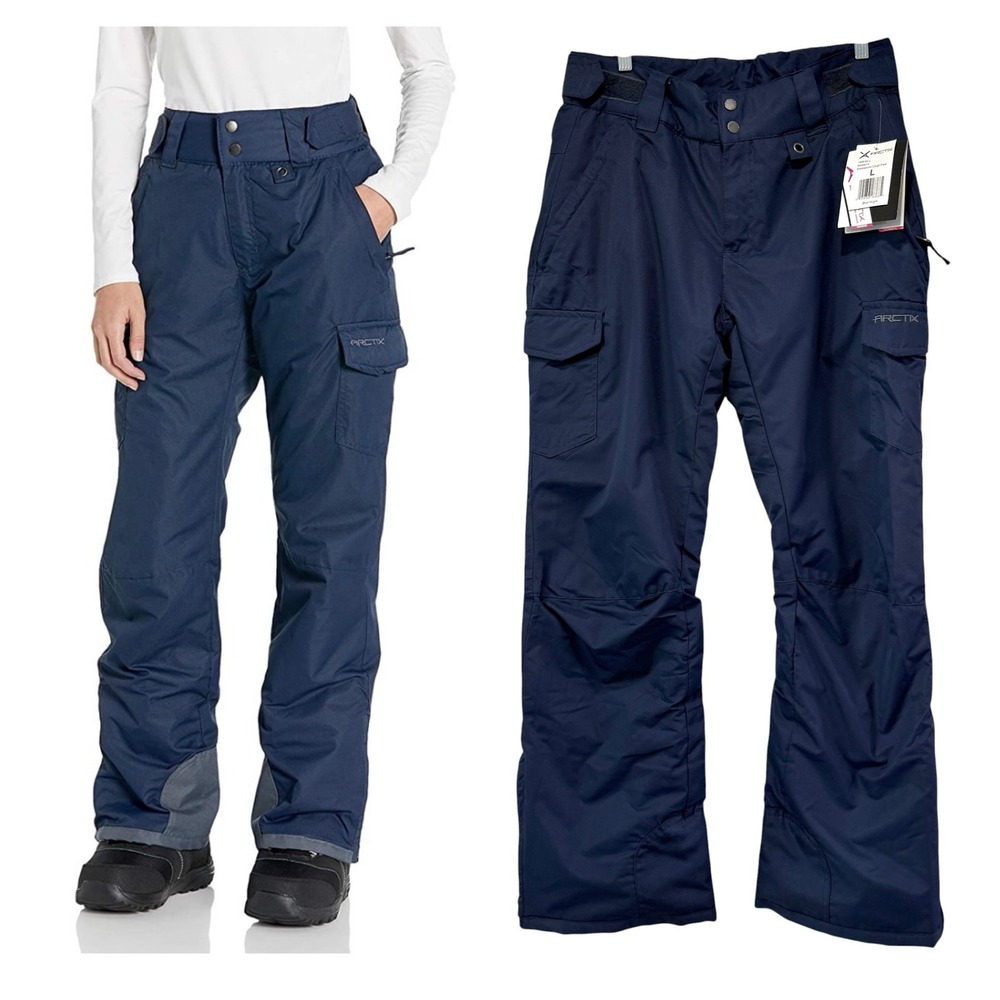 Arctix Womens Snowsports Insulated Cargo Pants Size L Blue Night 1830-91-L